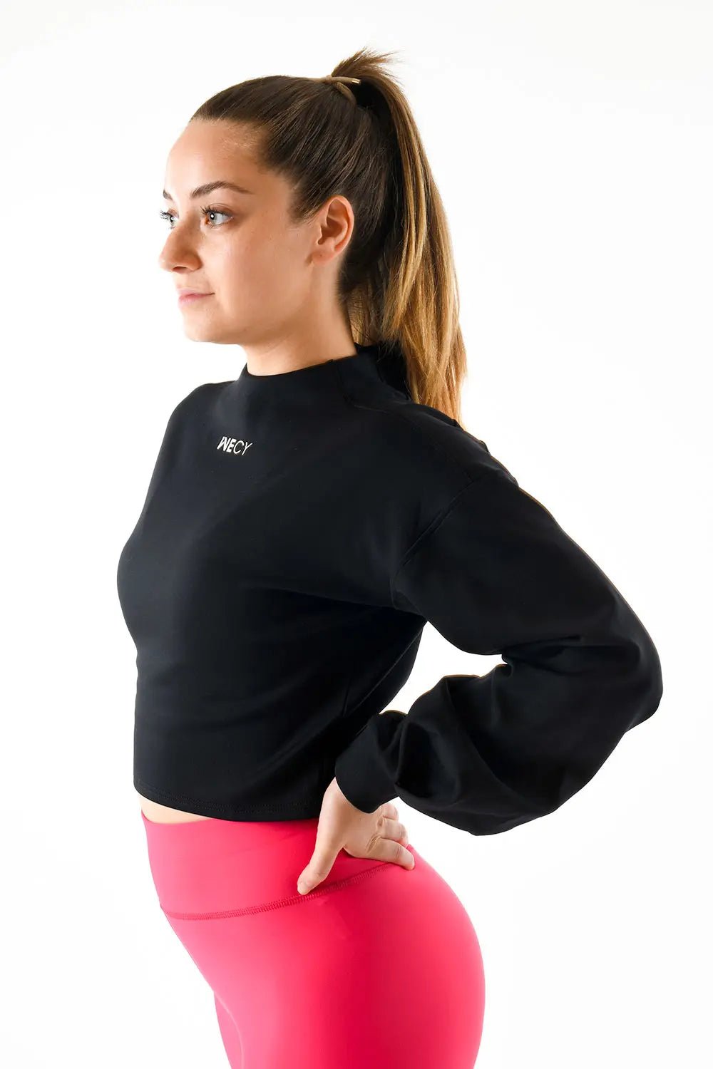 Lux Noir Black Cropped Longsleeve