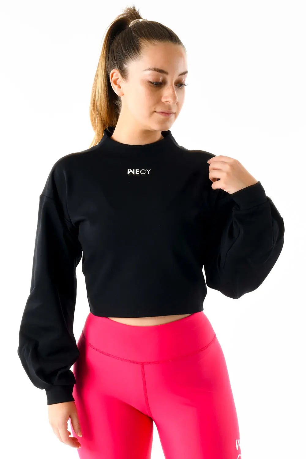 Lux Noir Black Cropped Longsleeve